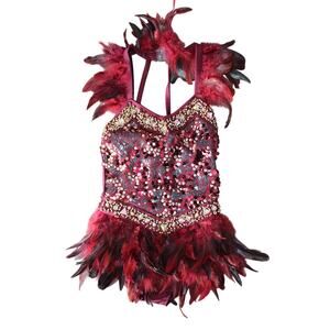 Glamour Costumes Ice Skating Dance Performance Bodysuit Competition Child Large